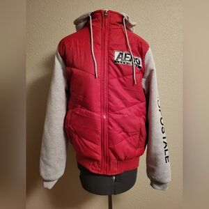NWT Aēropostale Sporty Red & Gray Jacket Size Small